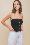 Denim Strapless Top