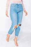 ELLA Light Wash Boyfriend Jeans