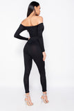 Off The Shoulder Long Sleeve Jumpsuit